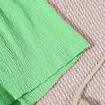 thumbnail image 4 of Girls' Casual Ruffled Paperbag Waist Shorts Elastic Summer Wide Leg Shorts Mint Green Size 7-8 Years, 4 of 6