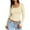 Beige, variant on Long Sleeve Shirts Womens Novelty Trendy Solid Color Scoop Neck Tunic Tops Spring Fall Casual Stretch Slim Fit Workout Pullover Blouses