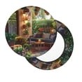 thumbnail image 2 of Balery Charming Garden Patio Fundas de asiento para taburete de bar redondo de tela de terciopelo ajustables que protegen de arañazos y manchas para sillas de 14 a 17 pulgadas.-14 inch, 2 of 7