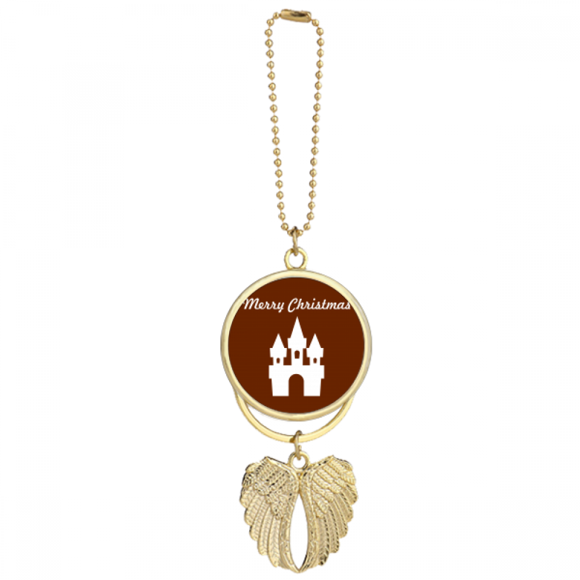 mas Castle Fairy Tale Magic Car Keychain Angel Wing Pendant