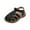 Black, variant on IROINNID Toddler Girls Boys Summer Roman Sandals Beach Shoes Soft Sole Buckle Sandals, Size 12M-6Y