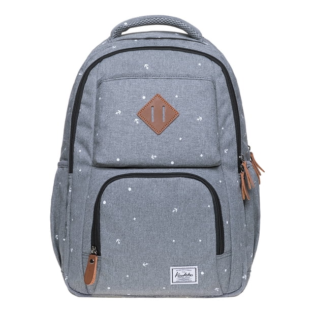 Mochila escolar KAUKKO para computadora portátil de 12 pulgadas 30 * 15 * 42 cm 18.9 L Gris