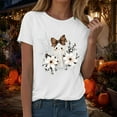 thumbnail image 6 of enyan Cute Spooky Season Fall Graphic Funny Tees Ghost Print T-Shirt Tops Funny Halloween Women Shirts White,XL, 6 of 7