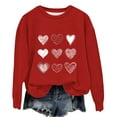 thumbnail image 6 of YUNAFFT Romantic Valentine Print Round Neck Long Sleeve Sweatshirt for Women Soft Stretch Comfort Casual Wear, 6 of 6