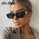 thumbnail image 2 of Gafas de sol rectangulares de marca de lujo para mujer, anteojos de sol con montura pequeña Vintage, gafas cuadradas negras clásicas para mujer, 2 of 5