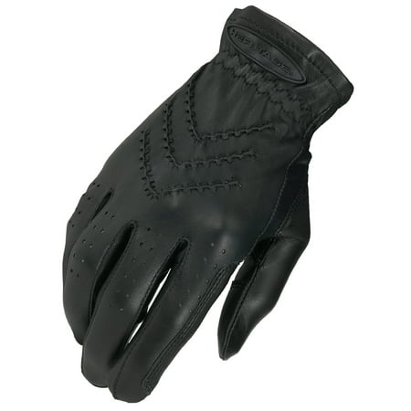 UPC: 0797698308340 | 85HE 10 Size Heritage Traditional Show Horse Stretchable Riding Gloves Black