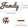 thumbnail image 3 of Cutout Sign Family Letter Wooden Wall Art Decor Wood Word Sculpture Signs Rustic Farmhouse for Housewarming Home Front Door Entryway Wall Decoration, Brown, 11.9 x 5.5inch, 3 of 9