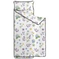 thumbnail image 2 of Pioneer Flower Floral Print Pattern Teens Toddler Nap Mat with Pillow, Sleeping Mat Bag for Preschool Daycare 59"x22", 2 of 6