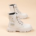 thumbnail image 3 of Lujianch Children Shoes Comfortable Soft Soled Short Boots Fashionable Outdoor Velvet Warm Princess Leather Boots Sparkly Girls Boots, 3 of 3