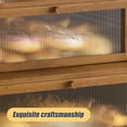 thumbnail image 2 of Double Layer Bamboo Bread Box for Kitchen Counter,Bread Holder,Countertop Bread Storage with Window (Brown), 2 of 14