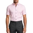 thumbnail image 2 of COSFO Summer Button Up Short Sleeve Shirts for Men Work Shirts Slim Fit Collared Solid Business Casual Tops, 2 of 5