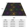 thumbnail image 3 of Fuzoiu Mardi Gras Carnival Print Ultra-Soft Micro Fleece Blanket,All Seasons Flannel Throw, Lightweight Blanket for Bed, Sofa, Couch, Movie Night, Camping, and Travel-40"x30", 3 of 7