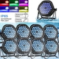 thumbnail image 1 of IP65 Waterproof Par Light 36 PCS RGB 3-IN-1 LED Stage Light DMX Control Party Wash Light Strobe Effect DJ Light for Christmas Disco Club Wedding Bar,8pcs, 1 of 7