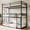 Black-2, variant on Bellemave Triple Bunk Beds Twin-Over-Twin-Over-Twin, Heavy Duty Metal Triple Beds Can Disassembled into 3 Beds, 3 Bunk Bed Frame with Under-bed Space for Dorm Guest Room (Black)
