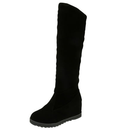 

Jungdeepe Elasticity Insert Warm Knee Long Boots Boots Winter Female Ladies Heel Sexy High Autumn Boots Height Women Shoes Women s Boots Women Suede Boots Tall Knee Length Boots Mid Heel Knee High