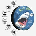 thumbnail image 6 of Kll Great White Shark Tire Cover,Universal Wheel Tire Cover For Trailer, Rv, Suv, Truck,Camper And Many Vehicle,(17 Inch), 6 of 7