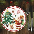 thumbnail image 4 of Zawou 9 Inch Disposable Christmas Paper Plates - Painted Waterproof Oil-Resistant Thickened Sturdy Pulp Plates for Holiday Parties and Desserts, 4 of 6