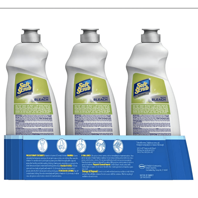  Soft Scrub All Purpose Commercial Surface Cleanser, Lemon, 36  Fluid Ounces : Health & Household