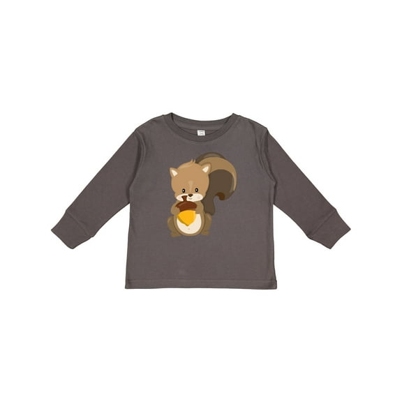 Inktastic Cute Woodland Animal Squirrel Boys or Girls Long Sleeve Toddler T-Shirt