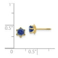 thumbnail image 3 of Madi K 14k  4mm CZ Birthstone (Sep) Screwback Earrings, 3 of 5