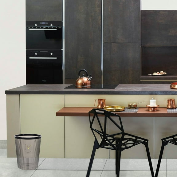 WHAMVOX Trash Can Plastic Small Trash Can Wastebasket Bin Garbage Can with Pressure Ring