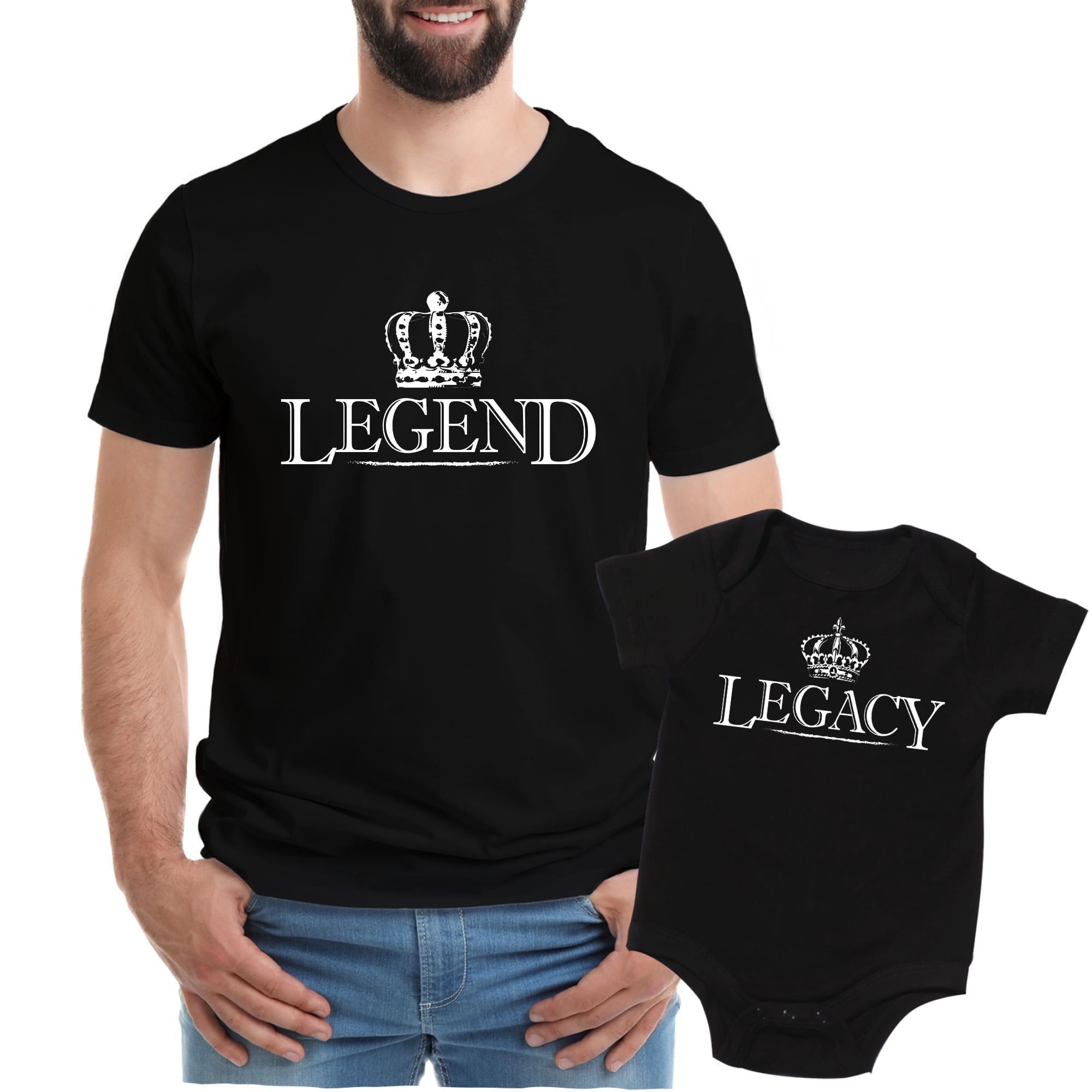 Feisty And Fabulous Father Son Tshirts Matching Father Son Shirts Black Legacy And Legend