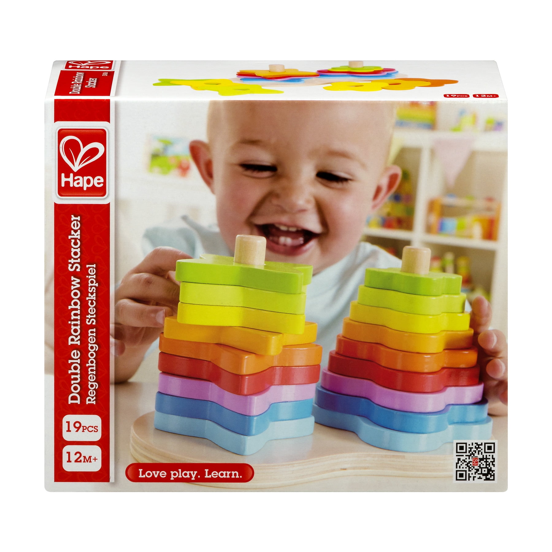 Children Baby Toys Kids Building Blocks Geometric Stacker Toddler Wooden To Q2V7 