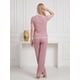 thumbnail image 3 of Conjunto 2 Piezas, Blusa Manga Corta y Pantalón Recto con Abertura, Estilo Elegante y Moderno para Mujer, 3 of 5