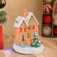 thumbnail image 2 of TIELUTT Décorations de Noël en Résine Cabane Colorée Ornements Lumineux de Table Ornement de Poulet Décorations de Sapins de Noël Ornement de Noël Flocons de Neige Ornement de Noël Daté Petit Ornement de Noël, 2 of 5