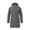 Gray, variant on Waterproof Windbreaker Jacket for Women Relaxed Mid Length Button Down Rain Jacket Casual Solid Color Zip Up Drawstring Hoodies Lightweight Outdoor Trench Coat With Side Pockets XL