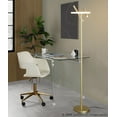 thumbnail image 2 of Margarite Task Chair, Home Office Chair with Wheels, Black Office Chair, Computer Chair, Home Office Desk Chair Comfy, Contemporary Desk Chair (Cream Faux Leather), 2 of 6