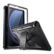 Fintie Shockproof Case for Samsung Galaxy Tab S10 Lite/ S10 FE/ S9 FE 5G 10.9 Inch/Tab S9 11 Inch, Tuatara Rugged Unibody Hybrid Bumper Kickstand Cover Built-in Screen Protector, Black