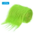 thumbnail image 3 of Unique Bargains Plush Faux Fur Fabric Precut Strips, 59' x 4' Fluffy Faux Fur Ribbon, Green 2Pack, 3 of 7