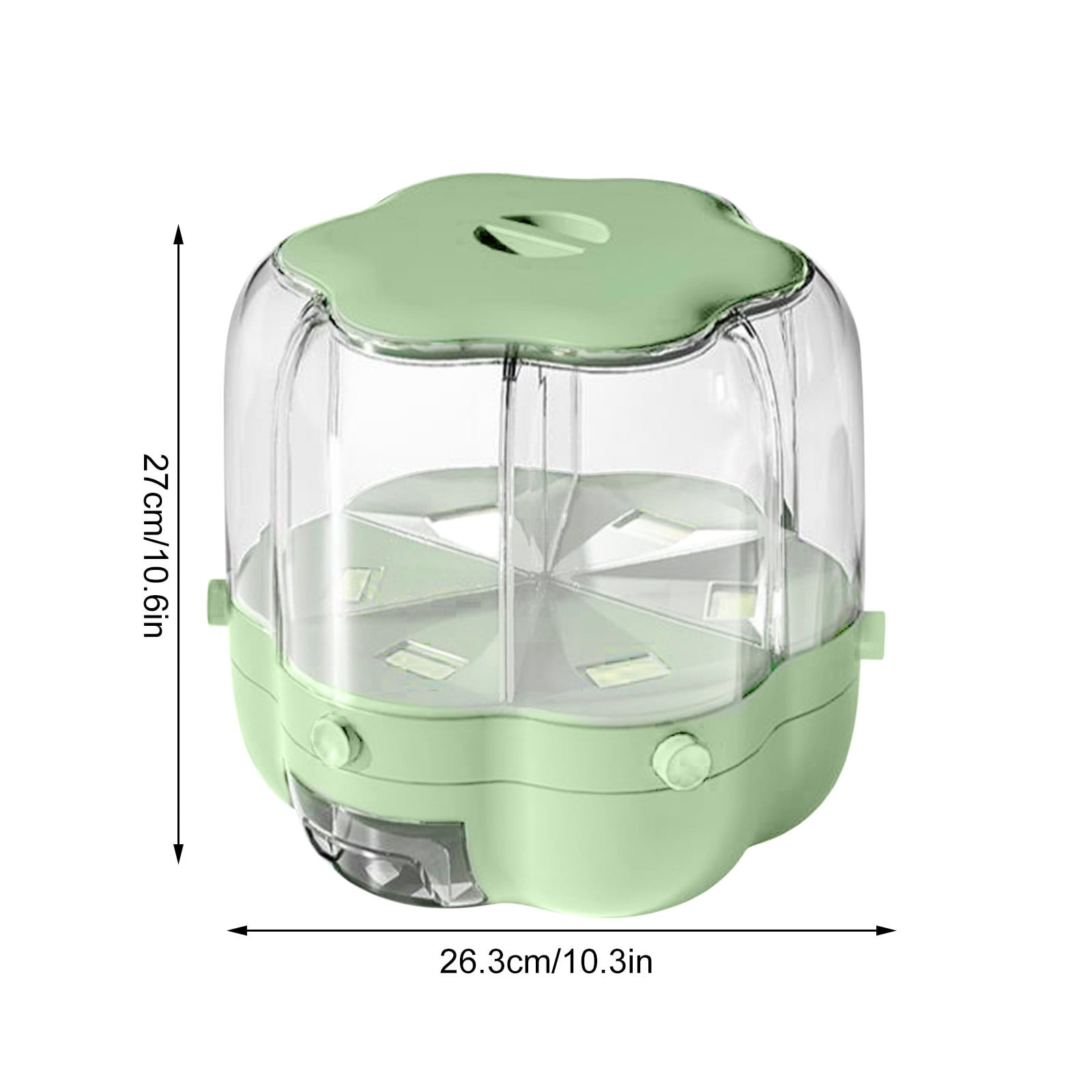 Distributeur De Riz Rotatif 6 Compartiments - Range Céréales Cuisine - 5kg Capacity