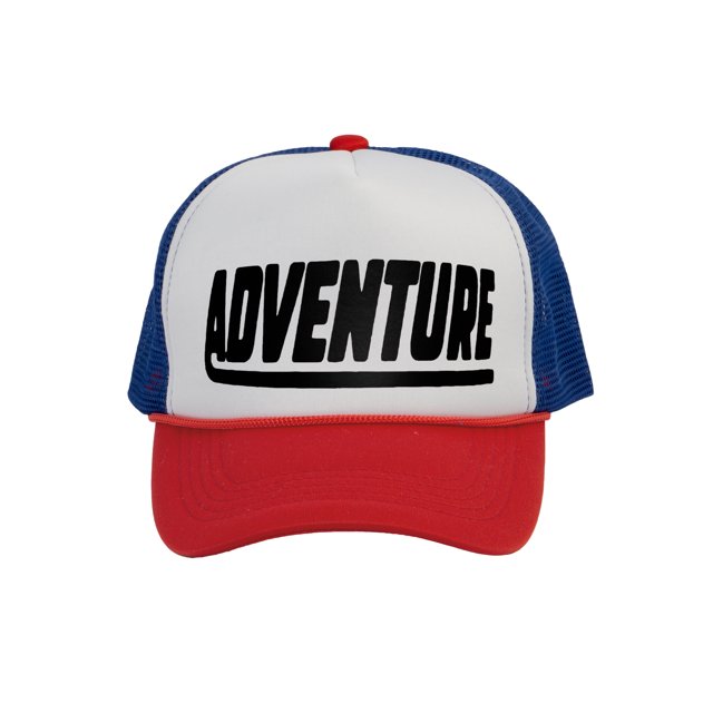 Men's Adventure Hat Outdoor Trucker Cap, White/Red/Royal