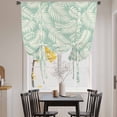 thumbnail image 3 of Green Leaves Balloon Curtains for Windows, Bedroom Curtains 54 Inch Length, Summer Tropical Plants Botanical Silhouettes Tie Up Curtains Panels Thermal Insulated Bathroom Curtains Window 42"x54", 3 of 8
