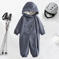 thumbnail image 2 of Gubotare Girls Snowsuits for Toddlers Snow suit Children's Boys Ski Suits Thermal Ski Winter Warm Windproof Winter with Removable Hood Mud Suit 1T 2T (Navy,1-2 Years), 2 of 9