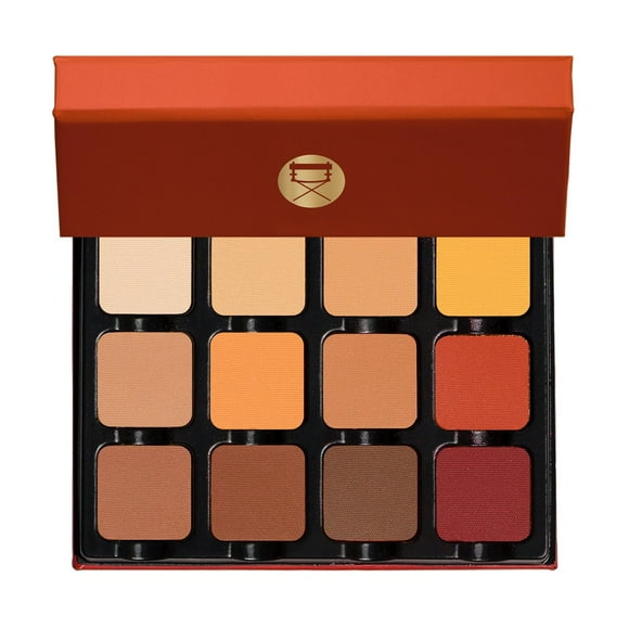 Viseart Paris Petites Pro Luxe Palette d'Ombres à Paupières - Mattes Chaudes, Version Demi-Format Personnalisable, Riche en Pigments, Parfait pour les Maquilleurs