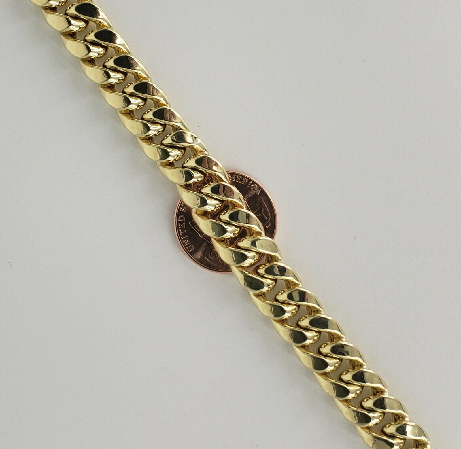 10 MM Cuban Link Chain (Silver) MEDIUM – goldfevermiami