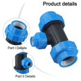 thumbnail image 1 of PP Fitting Screw Joint PE Pipe Drinking Water Clamp Connector 90° Reducing Tee, 1 of 10