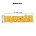 thumbnail image 2 of Polka Dot Bow Headband Fashion Cute Cotton Hair Band for Teenager Yellow  7.7Inch, 2 of 6