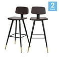 thumbnail image 3 of Flash Furniture Kora Square Adjustable Low Back Barstool, Brown, 3 of 14