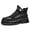 Black, variant on SKIUHS High-Top Sneakers, Lace-Up Platform Boots with Thick Rubber Sole, Casual Ankle Shoes