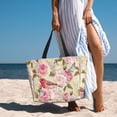 thumbnail image 6 of PAYOHTO Roses Birds Beige Large Beach Tote Bags for Womens Mens Sandproof Swim Pool Bag with Zipper for Travel Vacation, 6 of 7