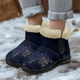 thumbnail image 3 of Whosucclay Flannel Womens and Girl Snow Boots Ankle Booties Soft Botton Botts Waterproof Winter Boots Slip on Fashion Boots No Slip Boots, 3 of 6