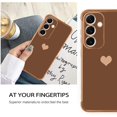 thumbnail image 6 of Compatible with Samsung S24 5G Case for Women Girl, Plating Edge Cute Love Heart Soft TPU Bumper with 4 Corners Shockproof Protection Phone Case Cover for Galaxy S24 5G(Brown), 6 of 12