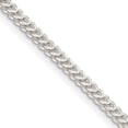thumbnail image 3 of Diamond2Deal 925 Sterling Silver 2mm Diamond-Cut Square Franco Chain Necklace for Women 22", 3 of 5