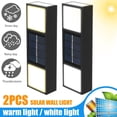 thumbnail image 1 of 2Pcs Solar Light Super Bright IP65 Waterproof Solar Wall Light Auto ON/OFF Solar Fence Light for Garden Patio, 1 of 11