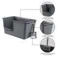 thumbnail image 4 of Cat Litter Box 4 Pack, Extra Large Open Top Litter Pan for Big Cats, Low Entry Senior Kitty Litter Pen, Grey Plastic Tray, 4 of 7