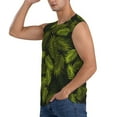 thumbnail image 3 of Easygdp Tropical Palm Leaves Fern Leaf Men's Breathable Tank Tops Sleeveless Sporty T Shirts for Basketball, Mountaineering, Bodybuilding -X-Large, 3 of 8